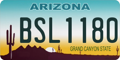 AZ license plate BSL1180