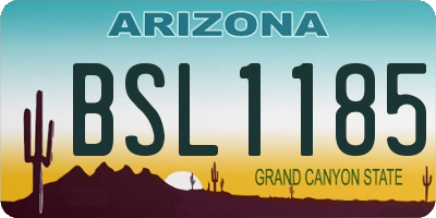 AZ license plate BSL1185