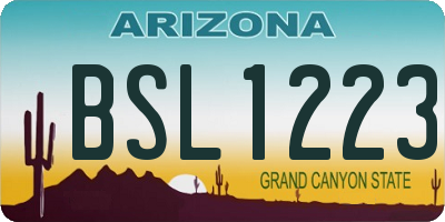AZ license plate BSL1223