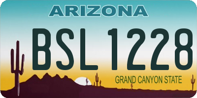 AZ license plate BSL1228
