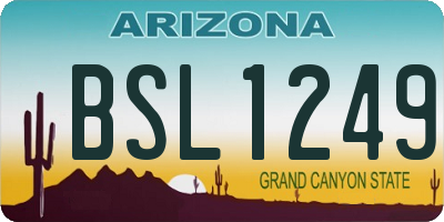 AZ license plate BSL1249