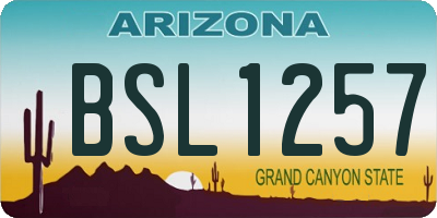 AZ license plate BSL1257