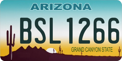 AZ license plate BSL1266