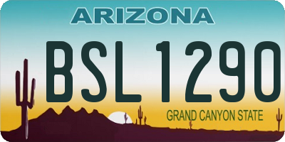 AZ license plate BSL1290