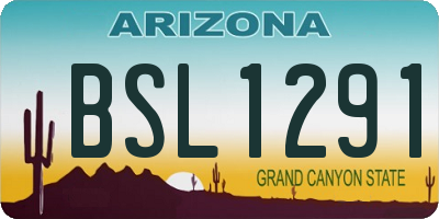 AZ license plate BSL1291