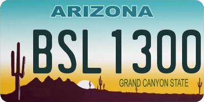 AZ license plate BSL1300