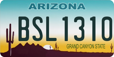 AZ license plate BSL1310