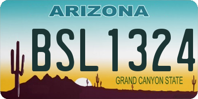 AZ license plate BSL1324