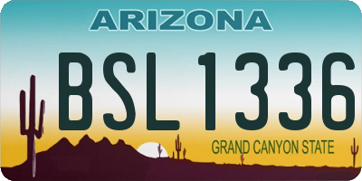 AZ license plate BSL1336