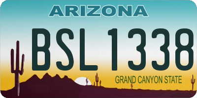 AZ license plate BSL1338