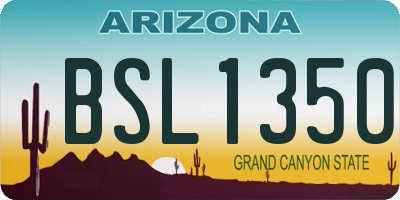 AZ license plate BSL1350