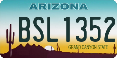 AZ license plate BSL1352