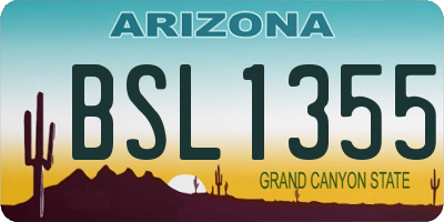 AZ license plate BSL1355