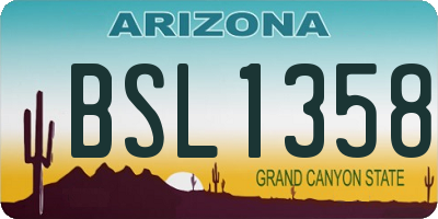AZ license plate BSL1358