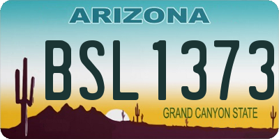 AZ license plate BSL1373