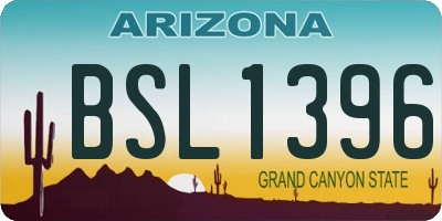 AZ license plate BSL1396