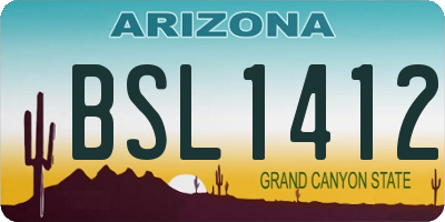 AZ license plate BSL1412
