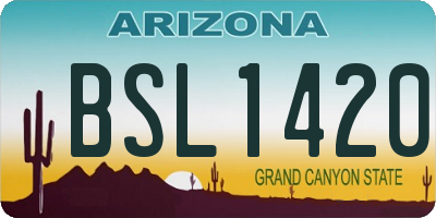 AZ license plate BSL1420