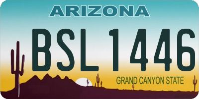 AZ license plate BSL1446
