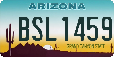 AZ license plate BSL1459