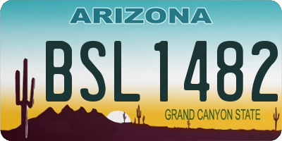 AZ license plate BSL1482