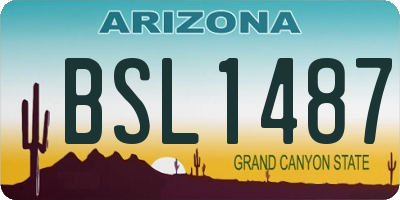 AZ license plate BSL1487