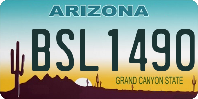 AZ license plate BSL1490