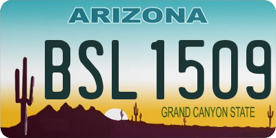 AZ license plate BSL1509