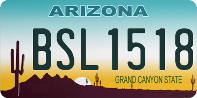 AZ license plate BSL1518