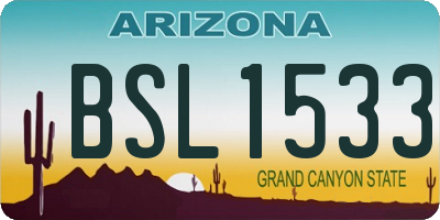 AZ license plate BSL1533