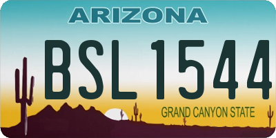 AZ license plate BSL1544