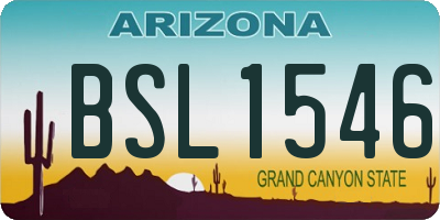AZ license plate BSL1546