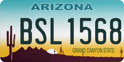 AZ license plate BSL1568