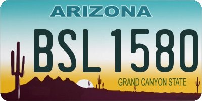 AZ license plate BSL1580