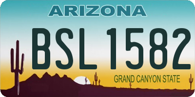 AZ license plate BSL1582