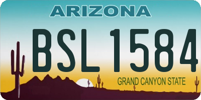 AZ license plate BSL1584