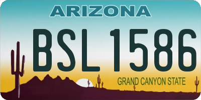 AZ license plate BSL1586