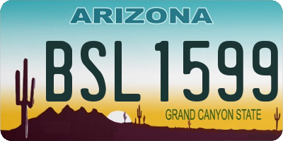 AZ license plate BSL1599