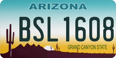 AZ license plate BSL1608