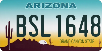 AZ license plate BSL1648