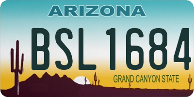 AZ license plate BSL1684
