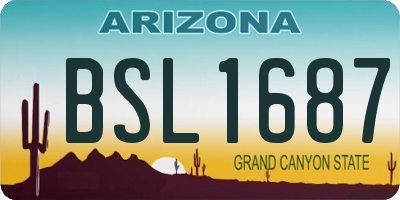 AZ license plate BSL1687