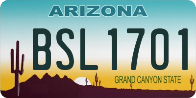 AZ license plate BSL1701