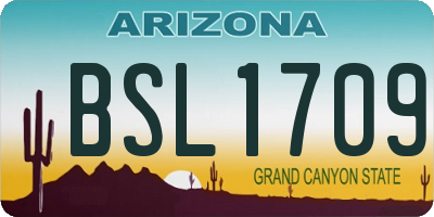 AZ license plate BSL1709