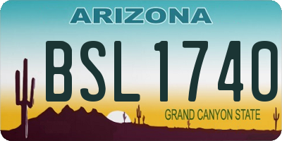 AZ license plate BSL1740