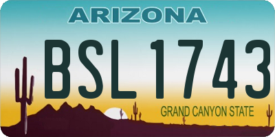 AZ license plate BSL1743