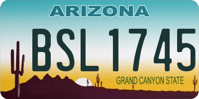 AZ license plate BSL1745