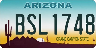 AZ license plate BSL1748