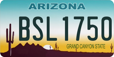 AZ license plate BSL1750