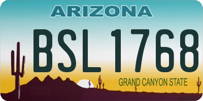 AZ license plate BSL1768